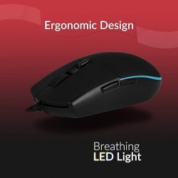 Gaming Keyboard and Mouse Combo,Gold Plated USB, Braided Cable,Multicolour LEDs/Gaming Mouse with breathing LEDs and 3200 DPI